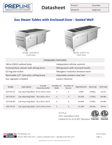 Spec Sheet