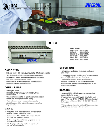 Spec Sheet