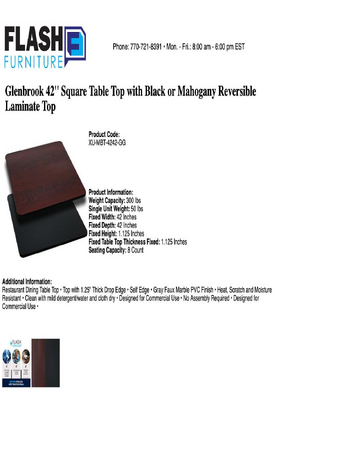 Spec Sheet