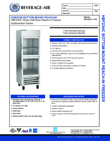Spec Sheet