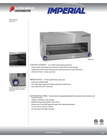 Spec Sheet