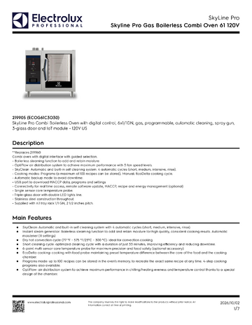 Spec Sheet