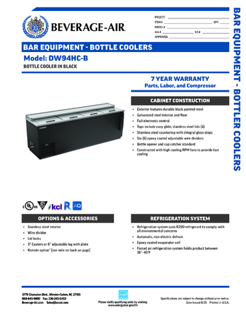 Spec Sheet