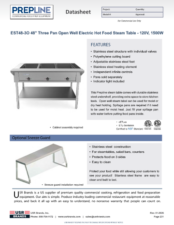 Spec Sheet