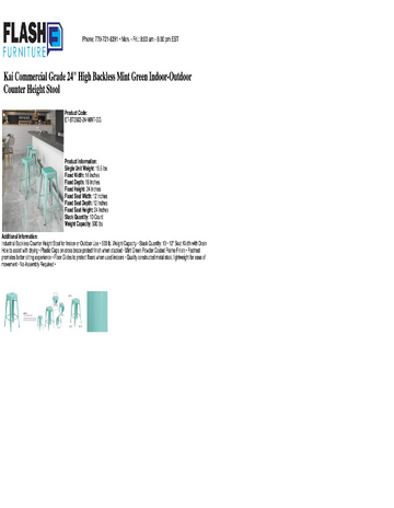 Spec Sheet
