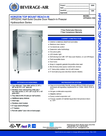 Spec Sheet