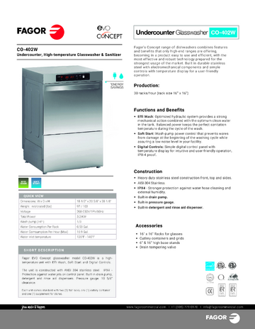 Spec Sheet