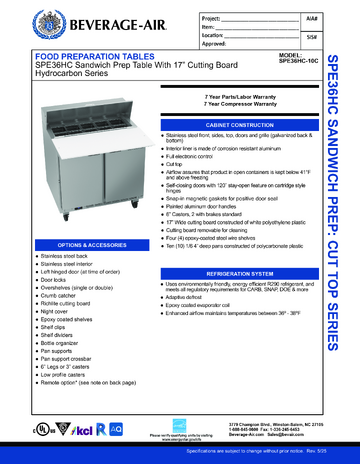 Spec Sheet