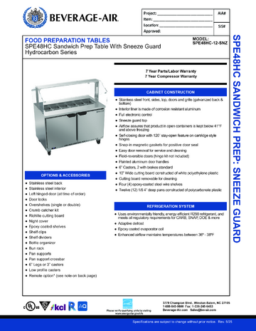 Spec Sheet