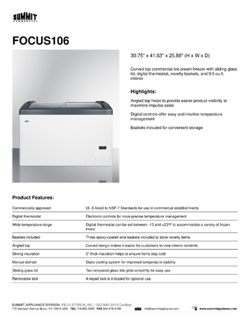 Spec Sheet