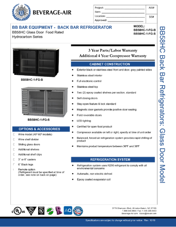 Spec Sheet