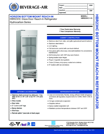 Spec Sheet