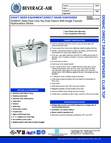Spec Sheet