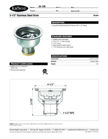 Spec Sheet