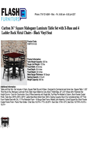 Spec Sheet
