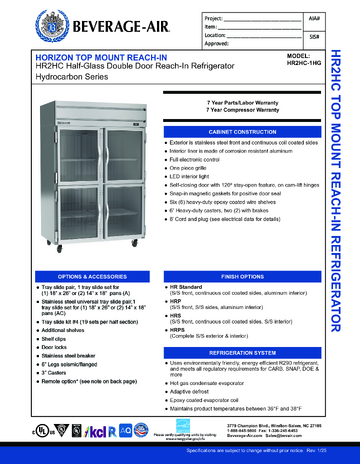 Spec Sheet