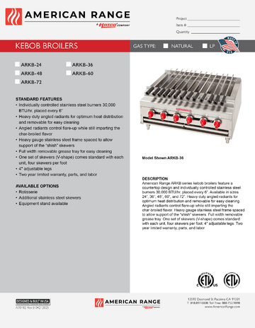 Spec Sheet