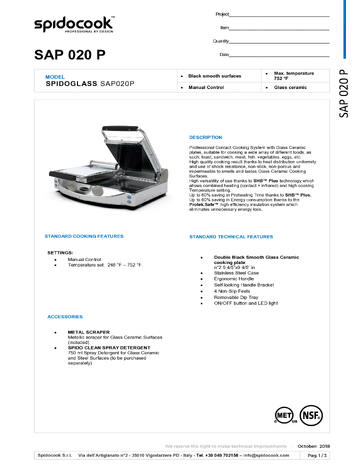 Spec Sheet