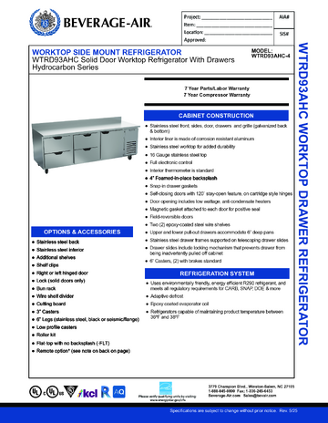 Spec Sheet