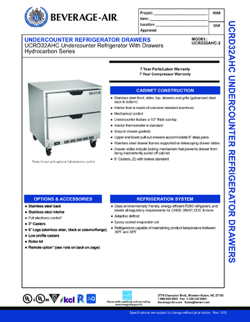 Spec Sheet