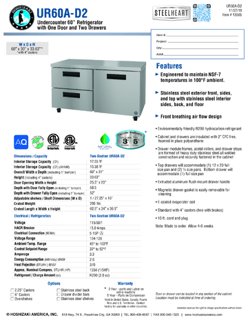 Spec Sheet