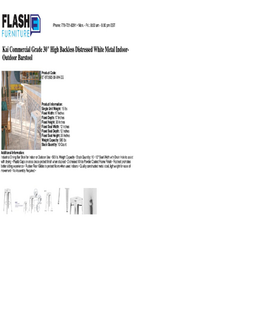 Spec Sheet