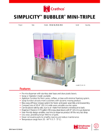 Spec Sheet