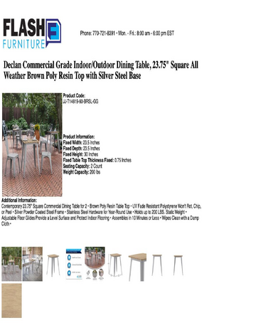 Spec Sheet