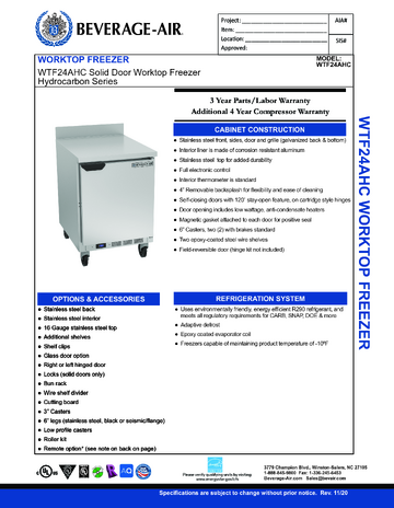 Spec Sheet