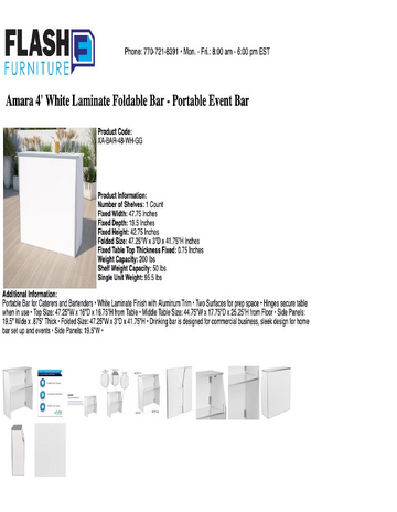 Spec Sheet
