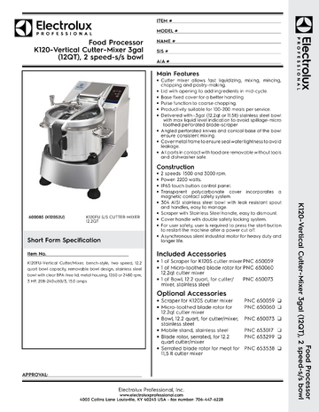 Spec Sheet