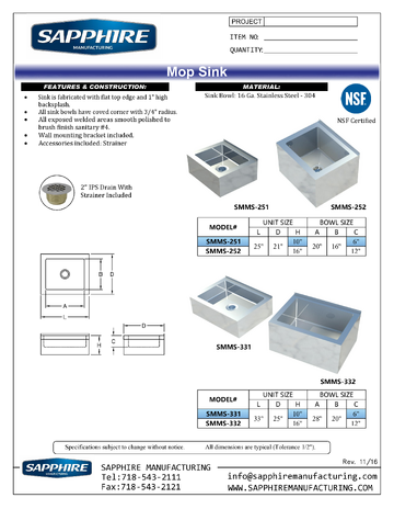 Spec Sheet