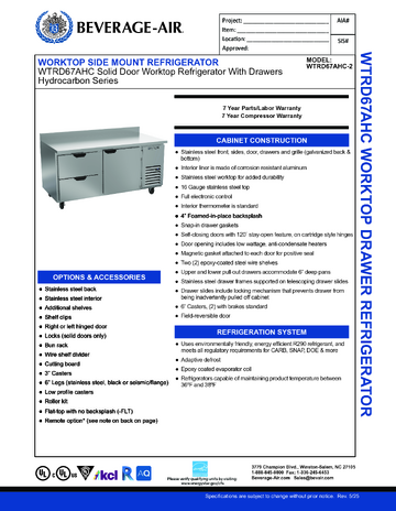 Spec Sheet