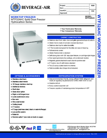 Spec Sheet