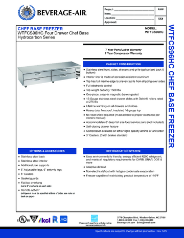 Spec Sheet