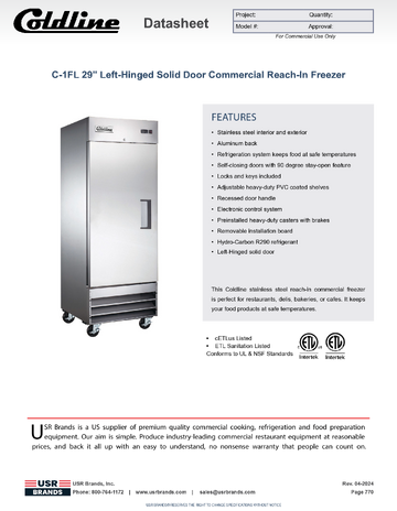 Spec Sheet