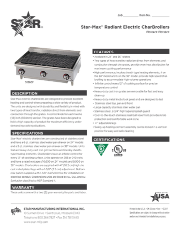 Spec Sheet