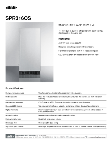 Spec Sheet
