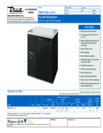 Spec Sheet