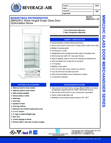 Spec Sheet