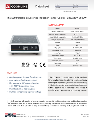 Spec Sheet