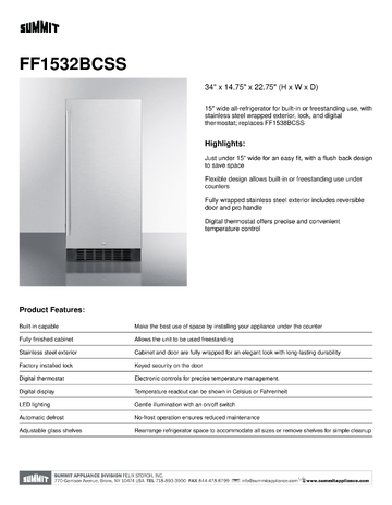 Spec Sheet