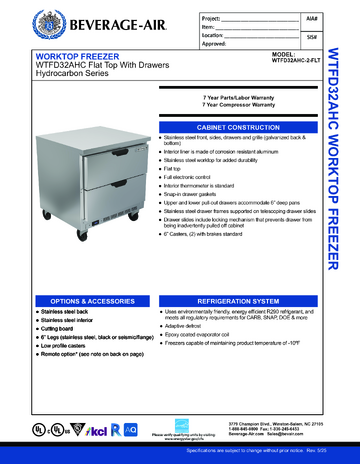 Spec Sheet