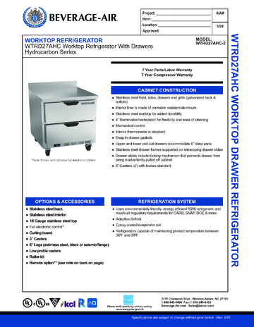 Spec Sheet