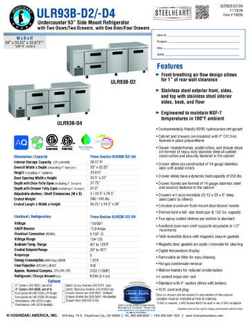 Spec Sheet