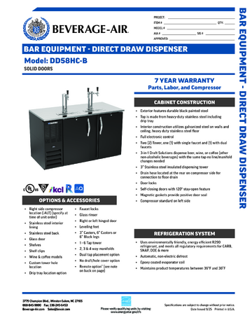 Spec Sheet