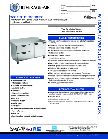 Spec Sheet
