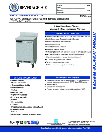Spec Sheet