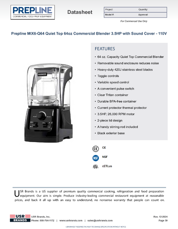 Spec Sheet
