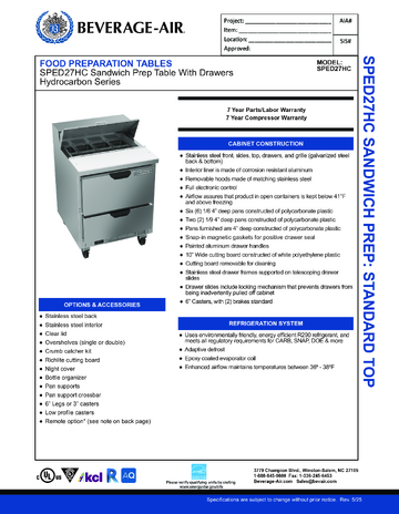 Spec Sheet